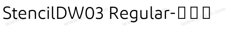 StencilDW03 Regular字体转换